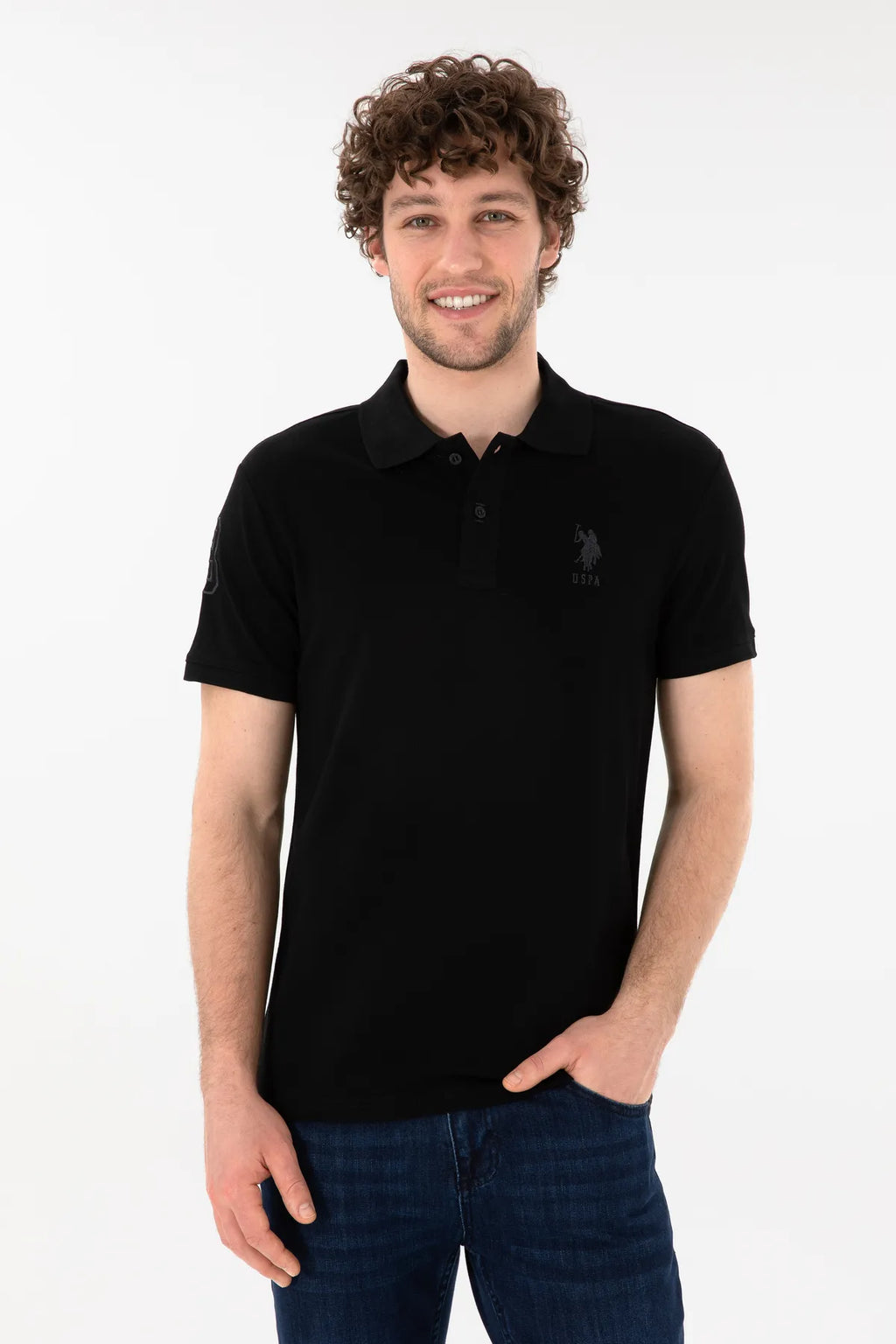 U.S. Polo Assn. Men's Slim Fit Lilac Basic Polo Neck T-Shirt – 100% Original