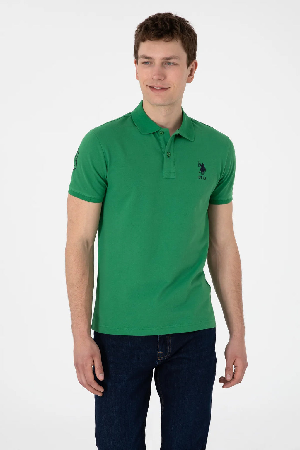 U.S. Polo Assn. Men's Slim Fit Lilac Basic Polo Neck T-Shirt – 100% Original
